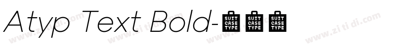 Atyp Text Bold字体转换
